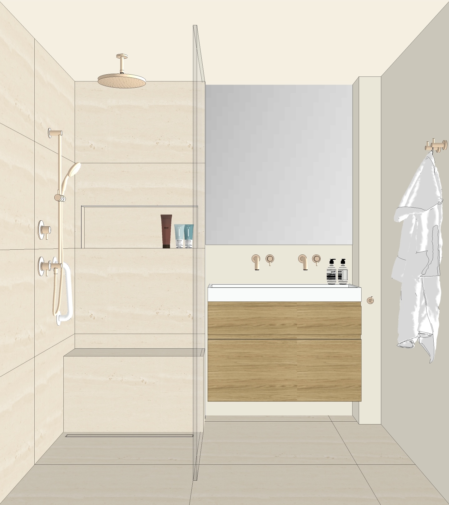 Studio Frieda May x Studio Pleck. badkamer ontwerp
